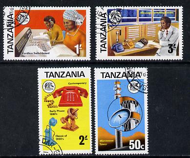 Tanzania 1976 Telecommunications cto set of 4, SG 177-80*, stamps on , stamps on  stamps on communications  