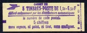 France 1979 6.50F Booklet complete & pristine, SG DSB69, stamps on , stamps on  stamps on booklet - france 1979 6.50f booklet complete & pristine, stamps on  stamps on  sg dsb69