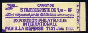 France 1982 8F Booklet complete & pristine, SG DSB79, stamps on , stamps on  stamps on booklet - france 1982 8f booklet complete & pristine, stamps on  stamps on  sg dsb79