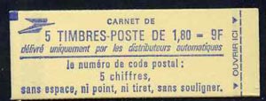 France 1982 9F Booklet complete & pristine, SG DSB83, stamps on , stamps on  stamps on booklet - france 1982 9f booklet complete & pristine, stamps on  stamps on  sg dsb83