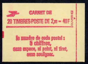 France 1983 40F Booklet complete & pristine, SG DSB88, stamps on , stamps on  stamps on booklet - france 1983 40f booklet complete & pristine, stamps on  stamps on  sg dsb88