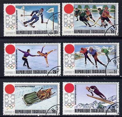 Togo 1971 Winter Olympics cto set of 6, SG 839-44*, stamps on , stamps on  stamps on olympics   sport