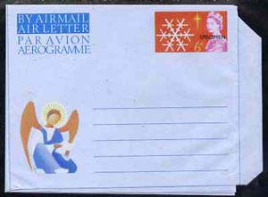 Great Britain 1964 (?) Christmas 6d Airletter form handstamped SPECIMEN, stamps on 