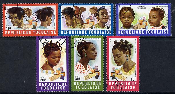 Togo 1970 Hairstyles cto set of 6, SG 721-26*, stamps on fashion, stamps on women, stamps on hair