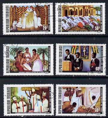 Togo 1971Togolese Religions cto set of 6, SG 827-32*, stamps on religions