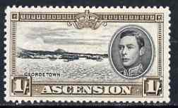Ascension 1938-53 KG6 definitive 1s P13 fine mounted mint SG44a, stamps on , stamps on  stamps on , stamps on  stamps on  kg6 , stamps on  stamps on 