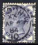 Great Britain 1883 QV 1/2d slate-blue good colour and perfs used, SG187, stamps on , stamps on  stamps on , stamps on  stamps on  qv , stamps on  stamps on 