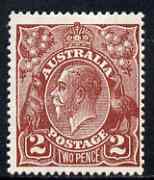 Australia 1924 KG5 Head 2d red-brown fine mounted mint SG78, stamps on , stamps on  stamps on , stamps on  stamps on  kg5 , stamps on  stamps on 
