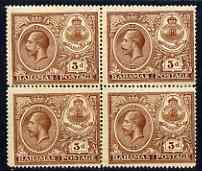 Bahamas 1920 KG5 Peace 3d block of 4 lightly mounted SG109, stamps on , stamps on  kg5 , stamps on 
