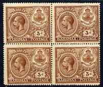 Bahamas 1920 KG5 Peace 3d block of 4 lightly mounted SG109