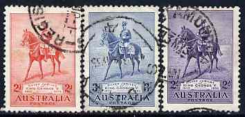 Australia 1935 KG5 Silver Jubilee set of 3 with circular cancel, SG156-58, stamps on , stamps on  stamps on , stamps on  stamps on  kg5 , stamps on  stamps on 