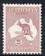 Australia 1935 Kangaroo & Map 2s maroon (die II) mtd SG 134*, stamps on , stamps on  stamps on australia 1935 kangaroo & map 2s maroon (die ii) mtd sg 134*