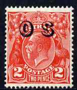 Australia 1932 KG5 Head 2d scarclet opt'd OS mtd mint SG O125, stamps on , stamps on  kg5 , stamps on 