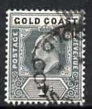 Gold Coast 1902 KE7 Crown CA 1s used SG44, stamps on , stamps on  ke7 , stamps on 