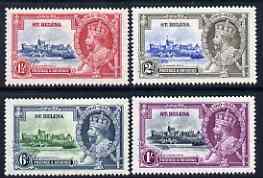 St Helena 1935 KG5 Silver Jubilee set of 4 mounted mint, SG124-27, stamps on , stamps on  stamps on , stamps on  stamps on  kg5 , stamps on  stamps on silver jubilee, stamps on  stamps on castles