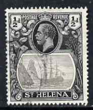 St Helena 1922-37 KG5 Badge Script 1/2d used SG97, stamps on , stamps on  kg5 , stamps on ships, stamps on 