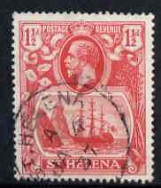 St Helena 1922-37 KG5 Badge Script 1.5d used SG99, stamps on , stamps on  kg5 , stamps on ships, stamps on 