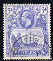 St Helena 1922-37 KG5 Badge Script 3d used SG101, stamps on , stamps on  kg5 , stamps on ships, stamps on 