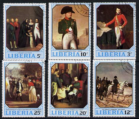 Liberia 1970 Napoleon Birth Bicentenary perf set of 6 cto used, SG 1034-39*, stamps on , stamps on  stamps on history    personalities    napoleon  , stamps on  stamps on dictators.