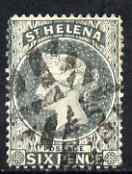 St Helena 1884-94 QV Crown CA 6d grey used SG44, stamps on , stamps on  stamps on , stamps on  stamps on  qv , stamps on  stamps on 