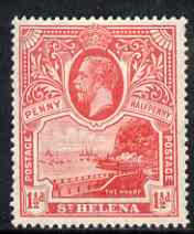 St Helena 1922 KG5 Monochrome 1.5d mounted mint, SG90, stamps on , stamps on  kg5 , stamps on 