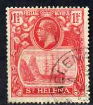 St Helena 1922-37 KG5 Badge Script 1.5d deep carmine used (few shortish perfs) SG99e, stamps on , stamps on  stamps on , stamps on  stamps on  kg5 , stamps on  stamps on ships, stamps on  stamps on 