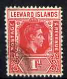 Leeward Islands 1938-51 KG6 1d carmine/red (Die B) used SG99b/c, stamps on , stamps on  kg6 , stamps on 