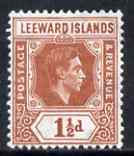 Leeward Islands 1938-51 KG6 1.5d chestnut mounted mint SG101, stamps on , stamps on  kg6 , stamps on 