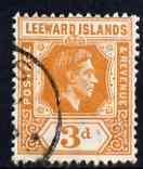 Leeward Islands 1938-51 KG6 3d pale orange used SG107a, stamps on , stamps on  stamps on , stamps on  stamps on  kg6 , stamps on  stamps on 