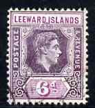 Leeward Islands 1938-51 KG6 6d dull & bright purple used SG109a, stamps on , stamps on  stamps on , stamps on  stamps on  kg6 , stamps on  stamps on 