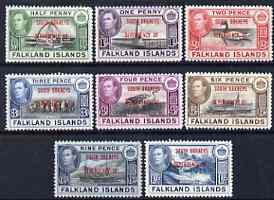 Falkland Islands Dependencies - South Orkneys 1944 KG6 optd set of 8 mounted mint, SG C1-8, stamps on , stamps on  kg6 , stamps on 