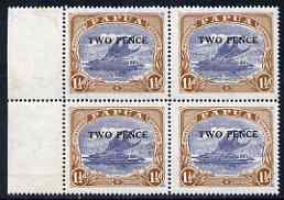 Papua 1931 Surcharged 2d on 1.5d marginal block of 4, stamps unmounted mint SG122, stamps on , stamps on  stamps on papua 1931 surcharged 2d on 1.5d marginal block of 4, stamps on  stamps on  stamps unmounted mint sg122