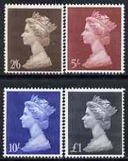 Great Britain 1969 Machin High values set of 4 unmounted mint SG787-90, stamps on , stamps on  stamps on great britain 1969 machin high values set of 4 unmounted mint sg787-90