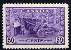 Canada 1942-48 KG6 War Effort 50c Munitions Factory mtd mint SG 387, stamps on , stamps on  kg6 , stamps on 