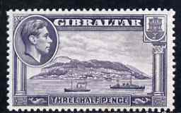 Gibraltar 1938-51 KG6 1.5d slate-violet P13 mounted mint SG123b, stamps on , stamps on  stamps on , stamps on  stamps on  kg6 , stamps on  stamps on 