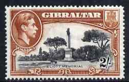 Gibraltar 1938-51 KG6 2s black & brown P14 mounted mint SG128, stamps on , stamps on  stamps on , stamps on  stamps on  kg6 , stamps on  stamps on 