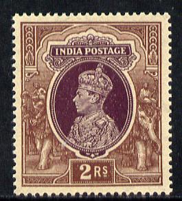 India 1937-40 KG6 2r unmounted mint SG 260*, stamps on , stamps on  stamps on , stamps on  stamps on  kg6 , stamps on  stamps on 