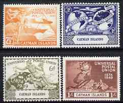 Cayman Islands 1949 KG6 75th Anniversary of Universal Postal Union set of 4 mounted mint, SG131-34, stamps on , stamps on  stamps on , stamps on  stamps on  kg6 , stamps on  stamps on  upu , stamps on  stamps on 