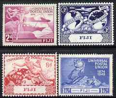 Fiji 1949 KG6 75th Anniversary of Universal Postal Union set of 4 mounted mint, SG 272-75, stamps on , stamps on  stamps on , stamps on  stamps on  kg6 , stamps on  stamps on  upu , stamps on  stamps on 