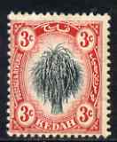 Malaya - Kedah 1912 Rice 3c black & red MCA mounted mint SG2, stamps on 