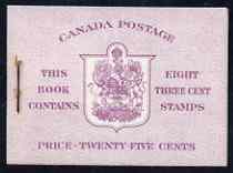 Canada 1950 KG6 Booklet 25c purple cover usual rusting around staple SG SB44, stamps on , stamps on  kg6 , stamps on 