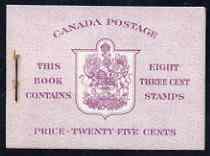 Canada 1950 KG6 Booklet 25c purple cover usual rusting around staple SG SB44, stamps on , stamps on  stamps on , stamps on  stamps on  kg6 , stamps on  stamps on 