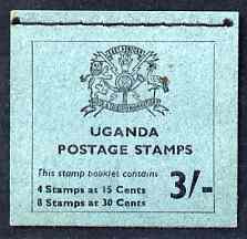 Uganda 1965 Booklet 3s (Birds) blue cover SG SB2, stamps on xxx