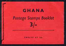 Ghana 1961 Booklet 3s red cover SG SB2, stamps on , stamps on  stamps on booklet - ghana 1961 booklet 3s red cover sg sb2