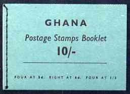 Ghana 1961 Booklet 10s green cover SG SB4, stamps on , stamps on  stamps on booklet - ghana 1961 booklet 10s green cover sg sb4