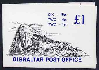 Gibraltar 1981 Booklet £1 black & blue cover SG SB7, stamps on xxx