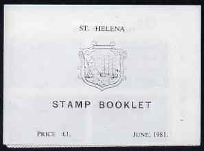 St Helena 1981 Booklet Â£1 white cover stapled at top SG SB4, stamps on , stamps on  stamps on booklet - st helena 1981 booklet \a31 white cover stapled at top sg sb4