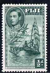 Fiji 1938-55 KG6 1/2d native Sailing Canoe P13.5 mounted mint SG 249