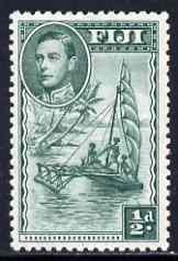 Fiji 1938-55 KG6 1/2d native Sailing Canoe P12 mounted mint SG 249b, stamps on , stamps on  stamps on , stamps on  stamps on  kg6 , stamps on  stamps on 