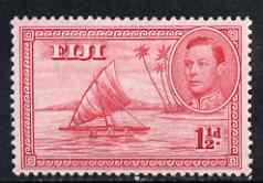 Fiji 1938-55 KG6 1.5d carmine P13.5 (die I empty canoe) mounted mint SG 251, stamps on , stamps on  stamps on , stamps on  stamps on  kg6 , stamps on  stamps on 